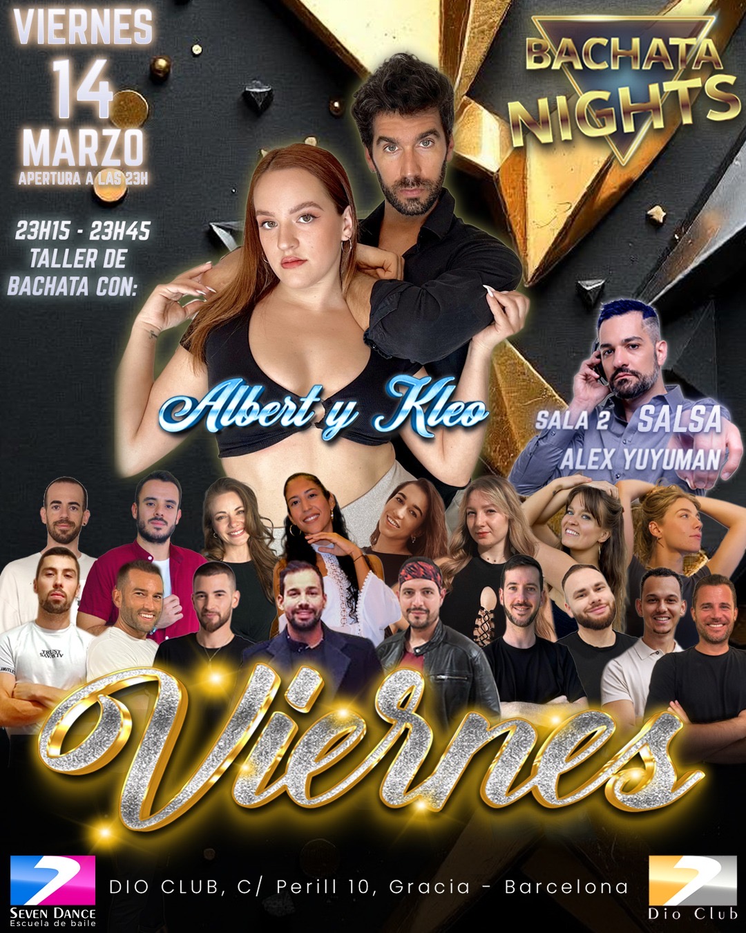 Escuela de Baile Seven Dance Barcelona con prácticas y clases de baile, bachata y salsa