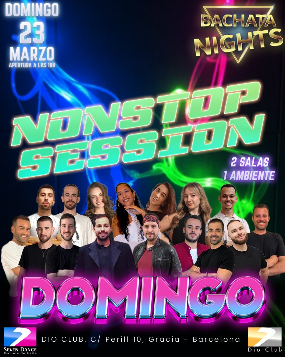 Escuelas de Baile Seven Dance Barcelona con prácticas y clases de baile, bachata y salsa